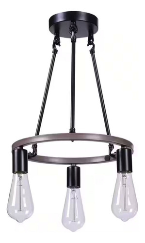 Lámpara De Techo Estilo Rústico 12 Pulgadas 3 Luces