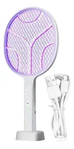 Comprar Raqueta Mata Moscas Mosquitos Usb Recargable Paleta Insectos