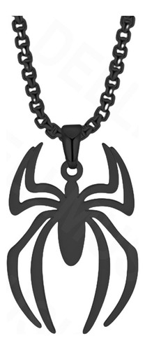 Collar De Spiderman Logo De Hombre Araña De Acero Inoxidable