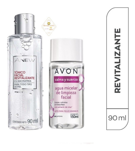 Kit Tonico Facial 90ml + Agua Micelar Anew 150 Ml - Avon