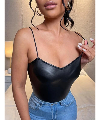 Camisoles De Piel Delgada Con Cuello En V Para Mujer, Club N