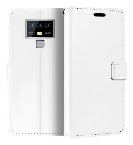 Funda Case For Huawei P20 Lite Flip Cover Blanco Antishock