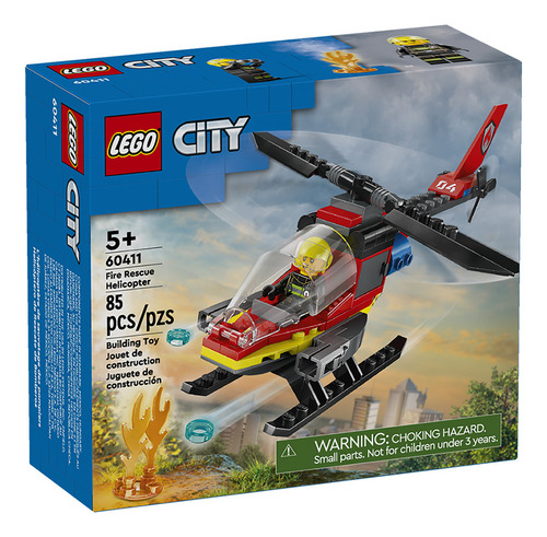 Helicóptero De Rescate De Bomberos Lego City