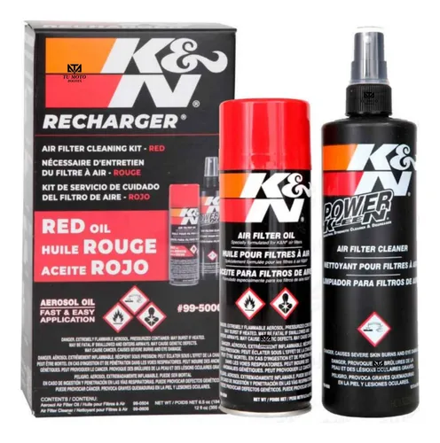 Kit De Limpieza Filtro De Aire  Alto Flujo K&n