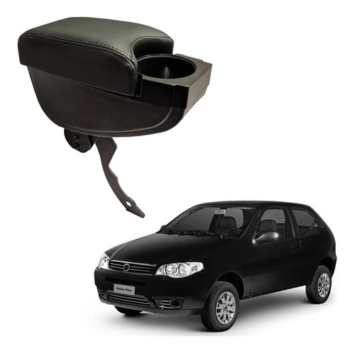 Encosto De Braço Com Porta Copos Preto Palio 1.0 97