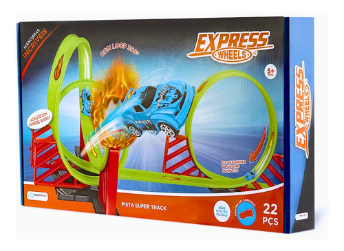 Express Wheels Pista Super Track 22 Piezas Multikids Br1016
