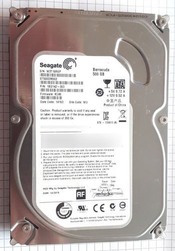 Disco Duro 500gb Seagate Barracuda Sata  Pc