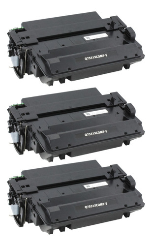 3 Pza Q7551x Toner Con Chip Compatible Con M3035 Mfp