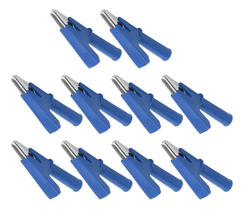 Pinza De Prueba Azul, 10 Piezas, Pinza De Cocodrilo, Prueba