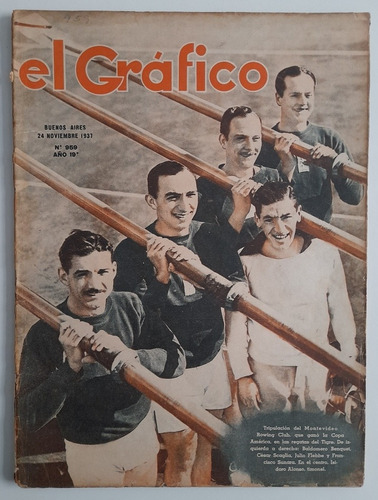 Revista El Grafico 959 - Racing River 1937 Fs
