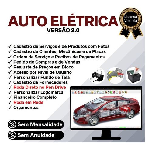 Programa Para Oficina Elétrica + Estoque Os E Financeiro 2.0