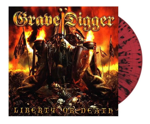 Grave Digger - Liberty Or Death Vinilo Simple Splatter Nuevo