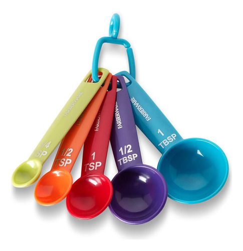 Cucharas Medidoras De Color, Colores Mixtos, Juego De 5, Peq