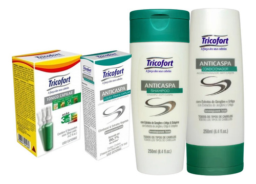Kit Tricofort Anticaspa - 10 Produtos - Ver Descrição