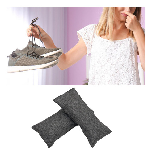 Desodorizadores De Zapatos De 2 Piezas Bolsas Gris 80 Gramos