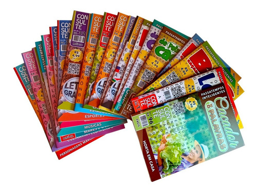 Kit 20 Revistas Caça Palavras Passatempos Sortidas