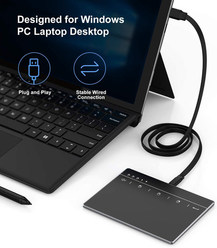 Imagen 3 de 7 de Pad Táctil Seenda, Trackpad Externo Usb, De Alta Precisión