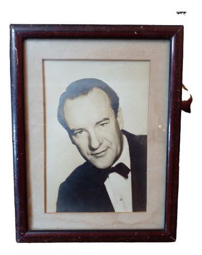 Antiguo Cuadro Con Foto George Sanders Decada Del 30.