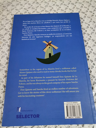 El Quijote De La Mancha Libro Bilingue Español Ingles Niños (Usado)