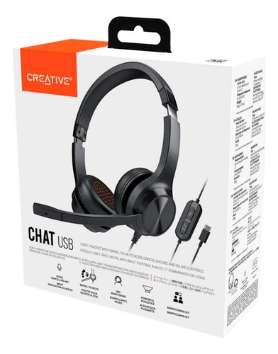 Audifono C/microf Creative Chat Usb Usb-c 51ef0980aa000