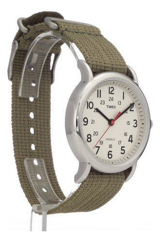 Reloj Timex Weekender, Unisex, Caja Plateada De 38 Mm Y Esfe