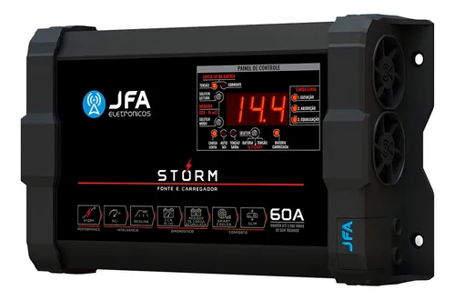 comprar Fonte Carregador Jfa 60a Bivolt Storm Com Medidor Cca