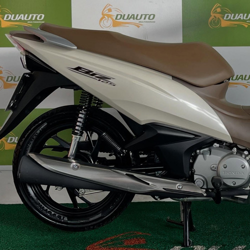 Honda Biz 125 Flex Branca Banco Caramelo 2024 Com 1.100km