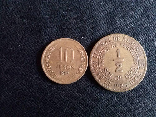 Moneda Perú 1/2 Sol De Oro Bronce 1960 (c19)