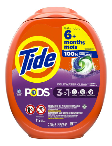 Detergente Americano Tide 112 Capsulas 