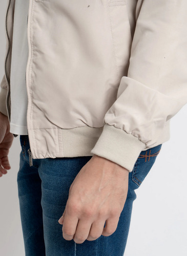 Jaqueta Aleatory Com Forro Fleece Bege