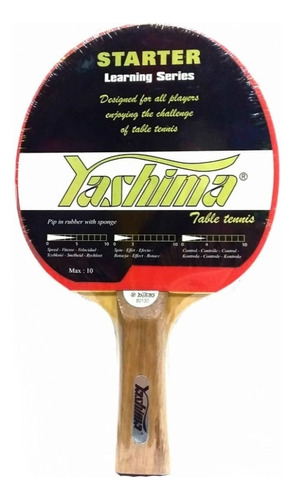 Paleta De Ping Pong Yashima Entrenamiento 80130 Color Rojo Tipo de mango ST (Recto)