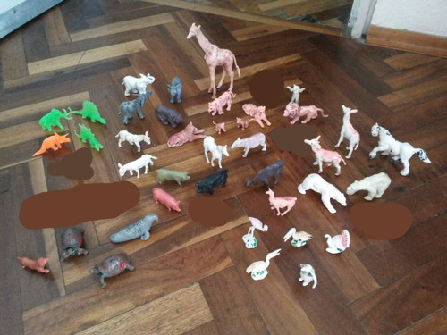 Lote De 39 Animalitos De Plástico De La Década Del 70
