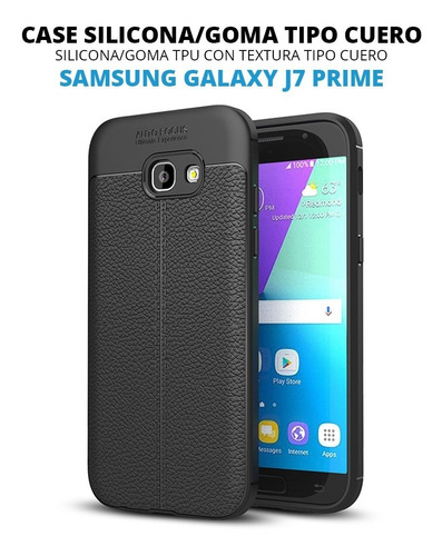 Case Funda Protector Goma Tipo Cuero Samsung Galaxy J7 Prime