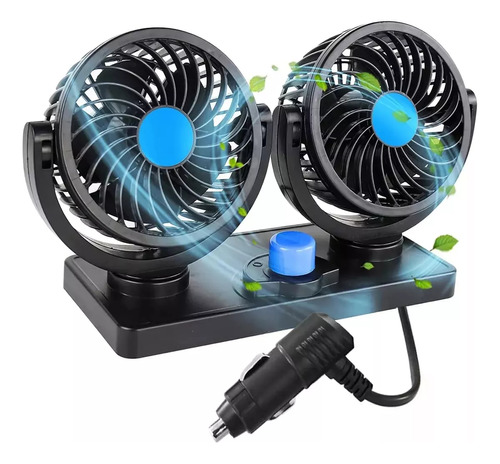 Ventilador De Coche, Ventilador Ajustable De Doble Cabezal