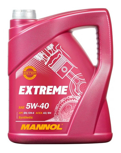 Imagen 1 de 1 de Aceite para motor Mannol sintético Extreme 5W-40 para autos, pickups & suvs x 5L