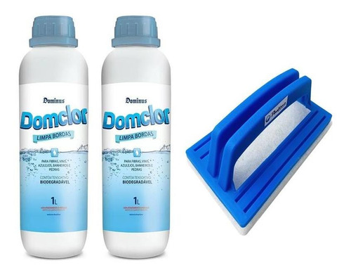 Kit Limpeza 2 Limpa Borda De Piscina Escova Com Apoio