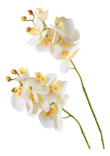 Ho2nle 2 Ramas De Orquídeas Artificiales De Tacto Real De 27