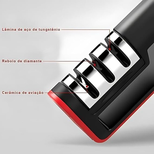 Afilador De Cuchillos Y Tijeras Profesional Manual 3 En 1