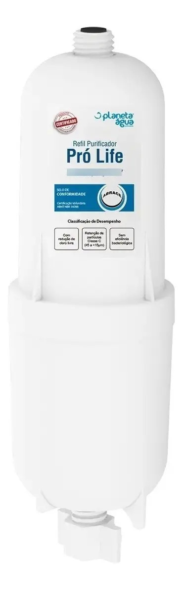 Refil Filtro Pró Life Planeta Água 1013A Compatível Soft Everest Star/Slim/Fit/Baby/Plus – Branco