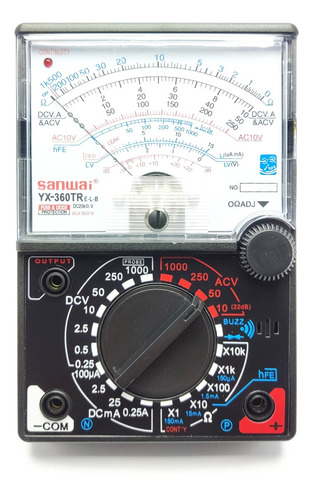 Multímetro Analógico Yx-360tr Elb C/ Bipe Led Continuidade F