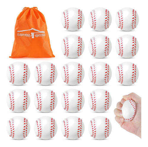 20 Bolas De Estrés De Béisbol, Mini Pelotas De Béisb...