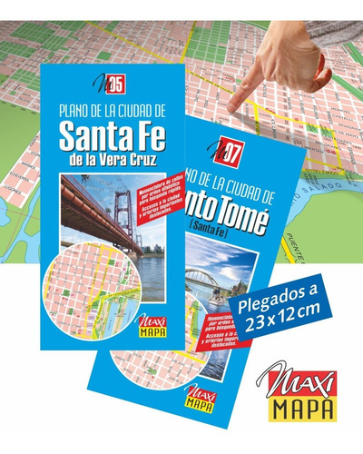 Mapa Santa Fe + Santo Tomé. Planos Impresos. Plegables