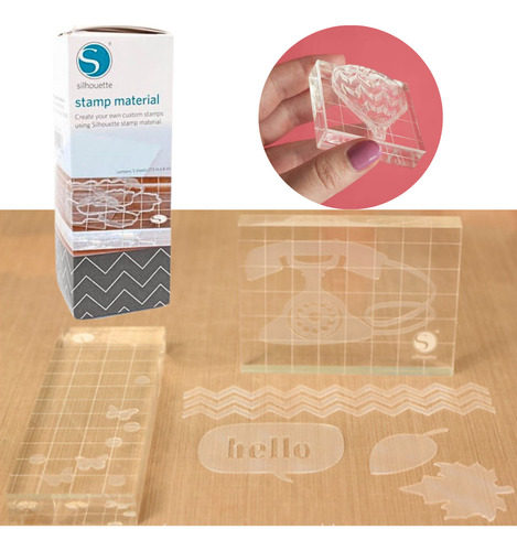 Material Sellos Stamp Estampar Silhouette Cameo Tinta Traslucido Exterior Translúcido