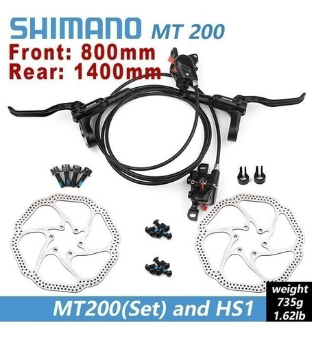 Frenos De Disco Hidráulicos Shimano Mt200 Brake Bike Mtb