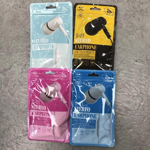 Auricular One Touch Remote Stereo Rosa Blanco O Celeste S01