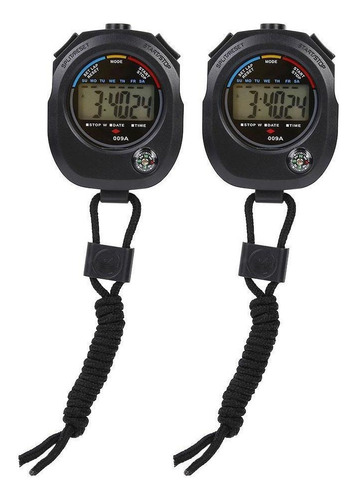 2pcs Multifuncional De Mano Digital Lcd Cronómetro Tempori A