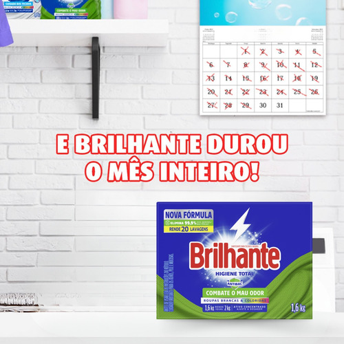 Roups Em Pó Brilhnte Cix 1,6 Kg Higiene Antibc