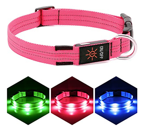 Collar De Perros Vizpet Led, Recargable De Luz De 2hd1y