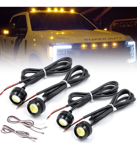 Parachoque Delantero Extra Ambar Led Luz Parrilla Para Ford