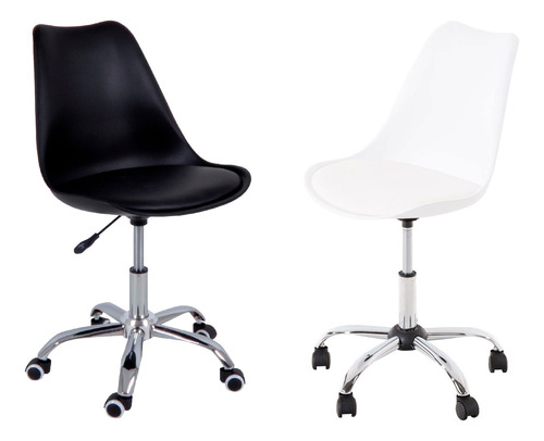 Silla Oficina Con Ruedas Eames Acolchada  Zgs-960